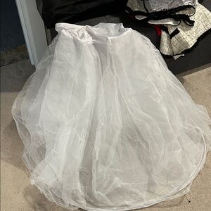 White Tulle Bridal Petticoat Skirt